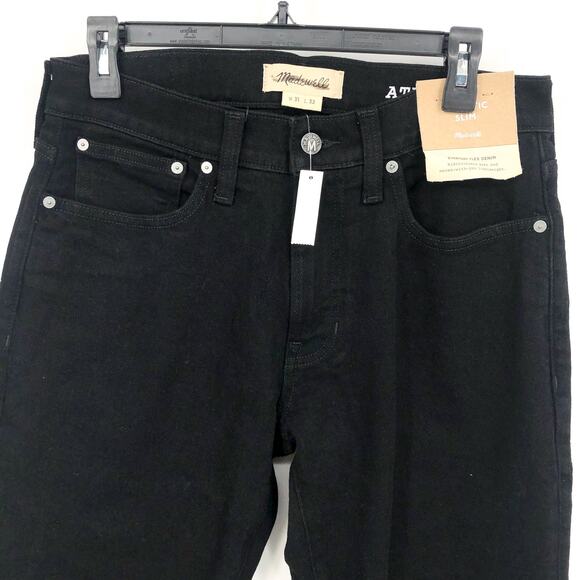 MADEWELL Men's Athletic Slim Jean 31x32 Black Denim Stretch NG307 NWT - Picture 6 of 13